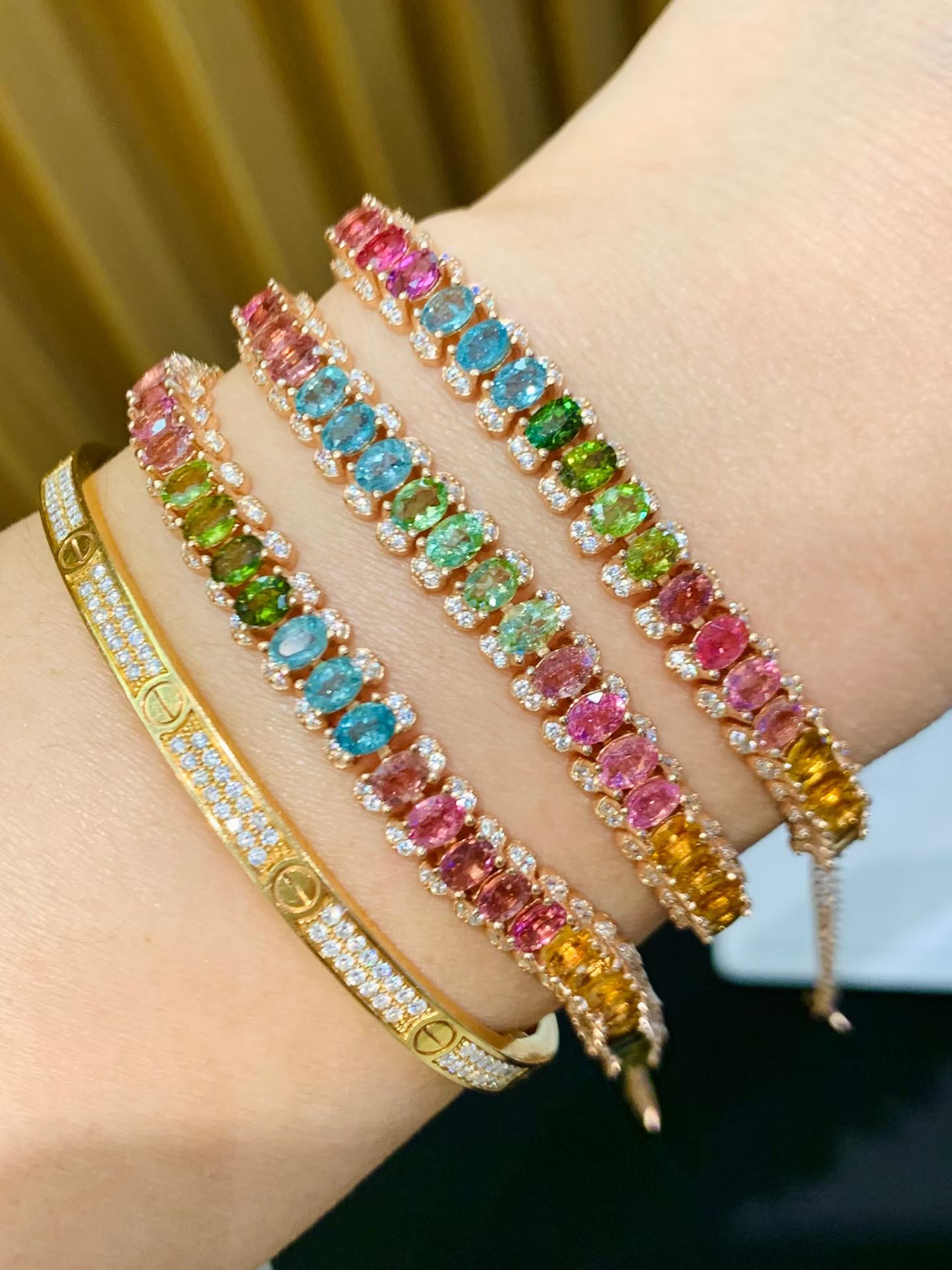 Ethnic Fashion Boutique - 925 실버 도금 18K 골드 천연