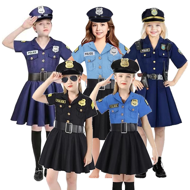 Ethnic Fashion Wear - 할로윈 어린이 경찰복 여아 원피스 의상