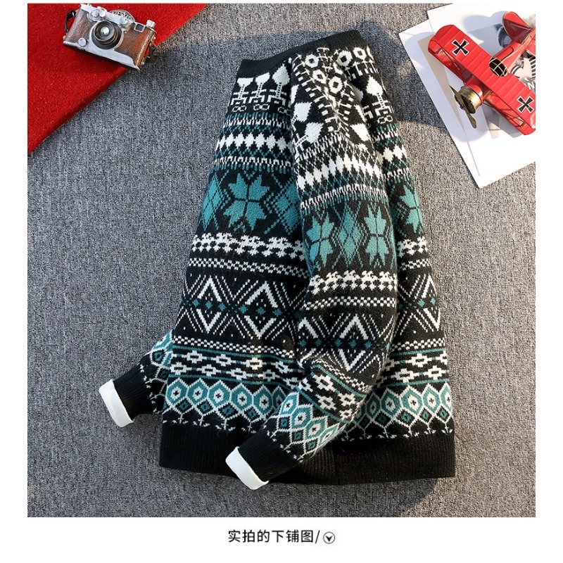 남성용 가을 겨울 풀오버 라운드 넥 긴팔 캐주얼 민족  - Ethnic Fashion For Men 리뷰 및 가격