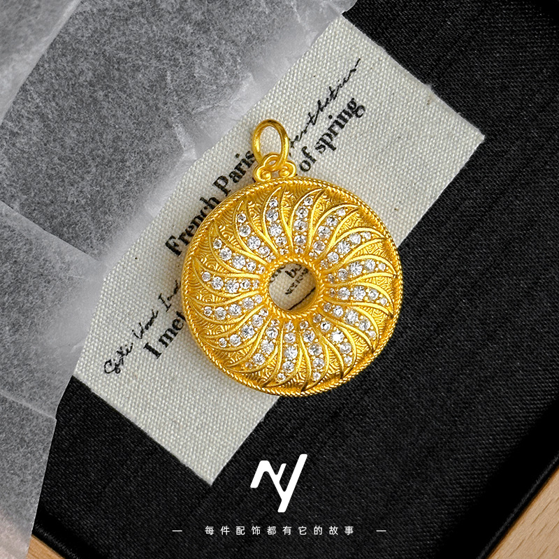 골드 스토어 스타일 24K 순금 고대 다이아몬드 해바라 - Ethnic Fashion Store 리뷰 및 가격