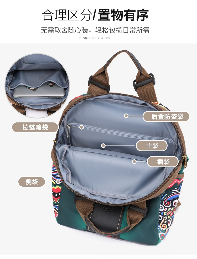 배낭 대용량 여성 에스닉 스타일 여행 배낭, 다목적 여 - Ethnic Fashion Book 리뷰 및 가격