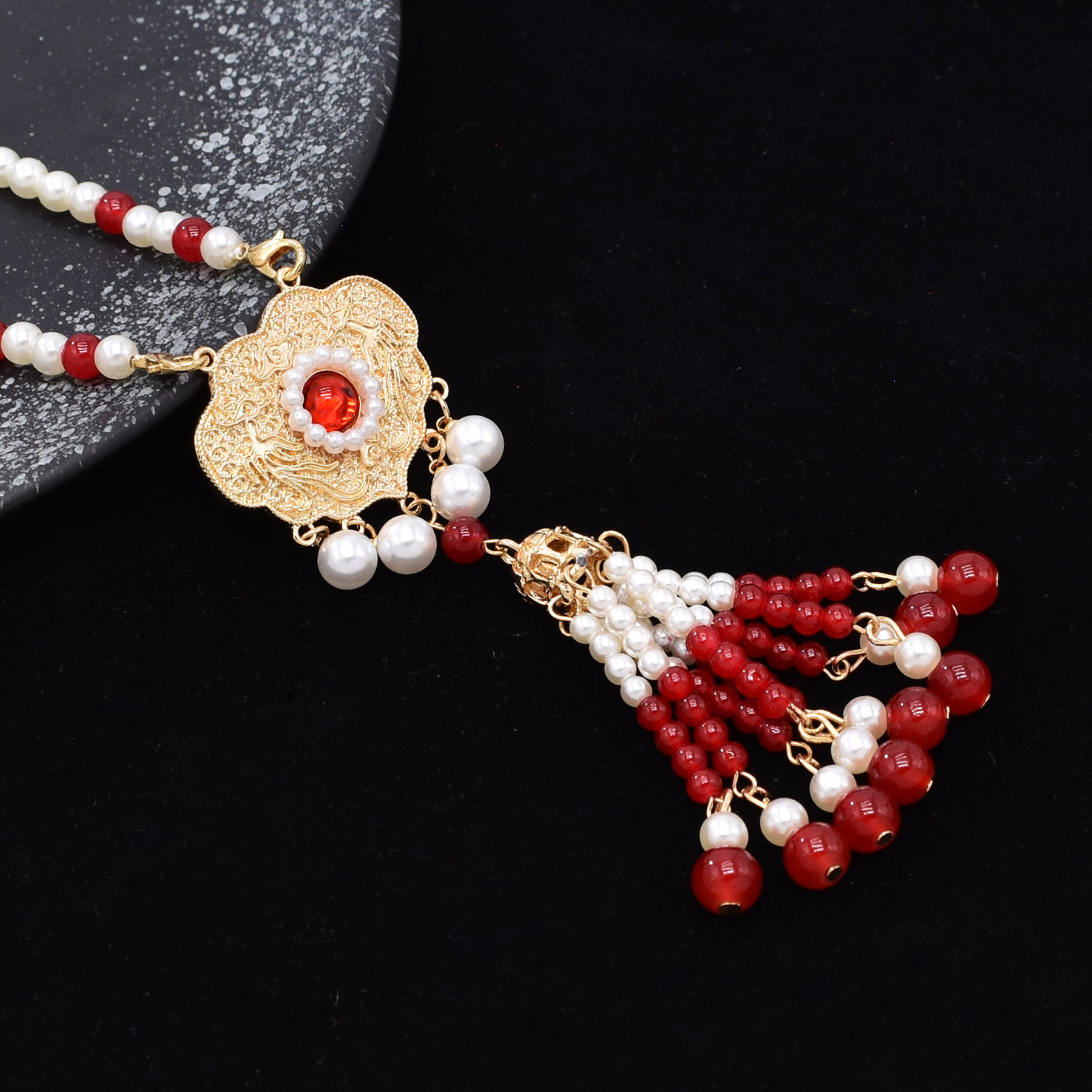 Bohojewelry Store 트렌디 한 레드 비즈  - Ethnic Fashion Store 리뷰 및 가격